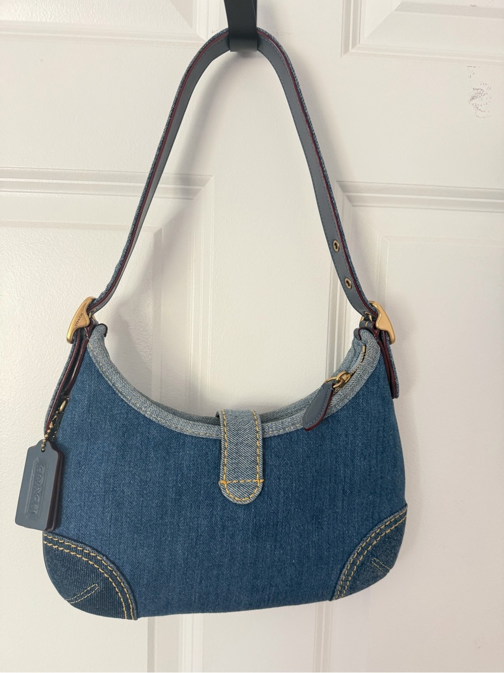 Coach The Hamptons Hobo Denim Bag - Picture 2 of 5